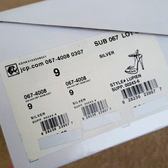 Call It Spring "Lupien" Silver Sparkle Heels - Picture 9 of 9